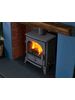 rustic dark oak beam close up