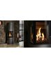 Gazco Loft Gas Stove with Steel Log Store and top section