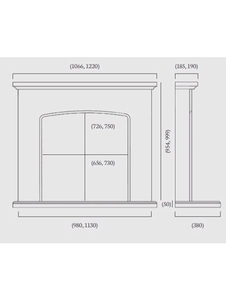 Murtosa 42 Inch and 48 Inch Suite Dimensions