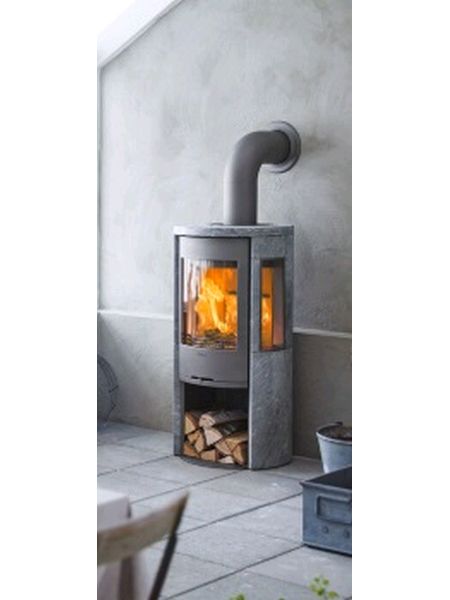 contura 556t grey with soapstone in room