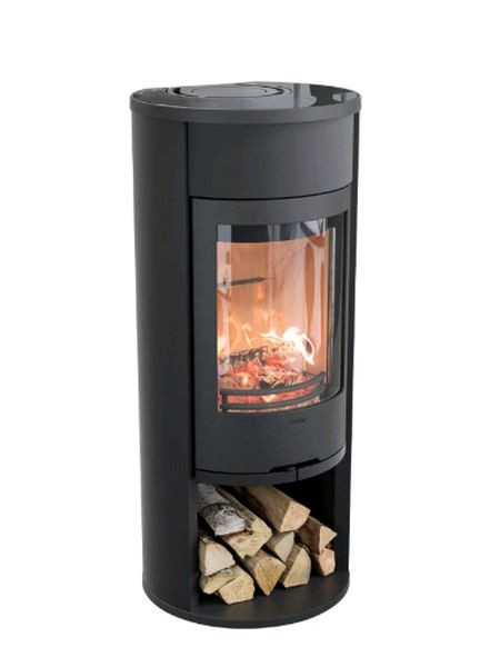contura 610 black covered front glass top