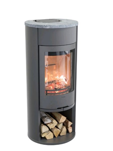 contura 610 grey covered front soapstone top