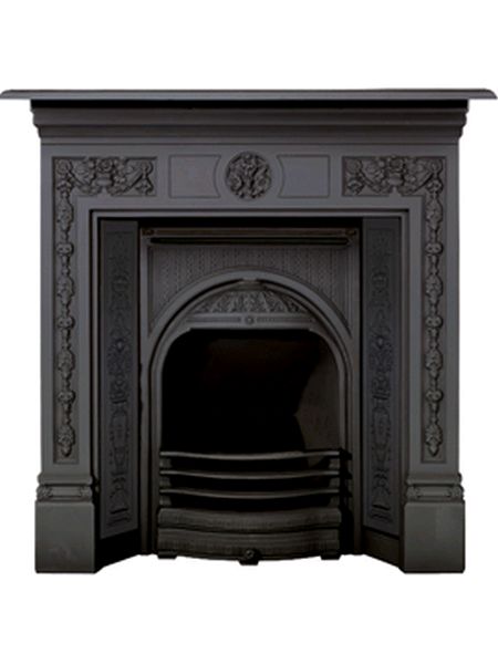 Stovax Victorian Combination Cast Iron Convector matt black for solid fuel and gas