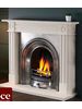 The Hogarth 56 inch Mantel in Aegean limestone also available in Carrara marble