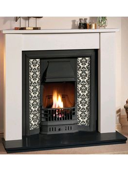 Capital Fireplaces Burcott black Tiled Insert