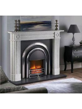 Capital Fireplaces Provident flat wall electric cast iron suite (SLE40i electric inset fire and remote)