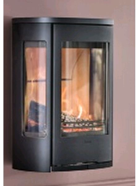 Contura 856W Style wall mounted woodburner modern 5kw woodburning stove with glass side panels