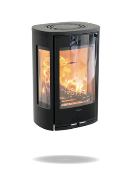 Contura 856 WG Style modern wall mounted with glass door woodburner 5 kw woodburning stove